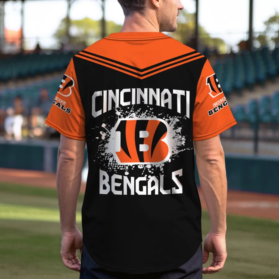 LIMITED EDITION - NEW CUSTOMIZED NFL16 CCB CINCINNATI BENGALS BASEBALL JERSEY