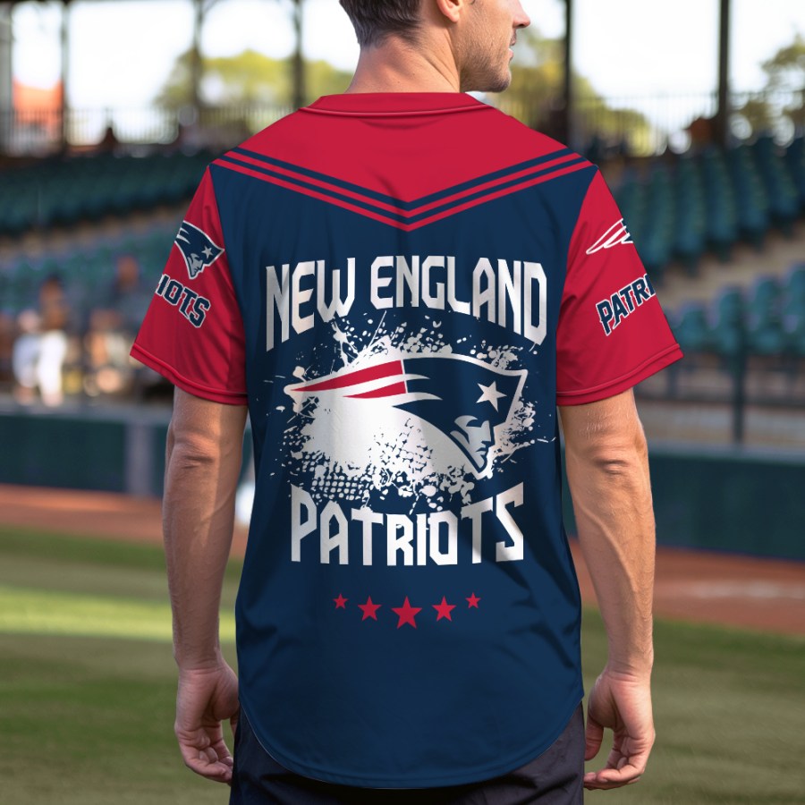LIMITED EDITION - NEW CUSTOMIZED NFL27 NEP NEW ENGLAND PATRIOTS BASEBALL JERSEY