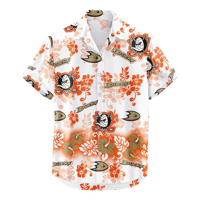 LIMITED EDITION - NEW CUSTOMIZED NHL09 AHD ANAHEIM DUCKS UNISEX HAWAIIAN SHIRT & SHORTS SET