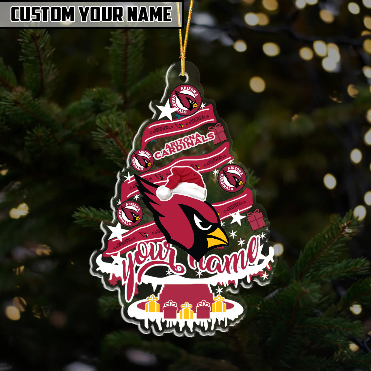 LIMITED EDITION - NEW CUSTOMIZED NFL20 ARC ARIZONA CARDINALS ORNAMENT