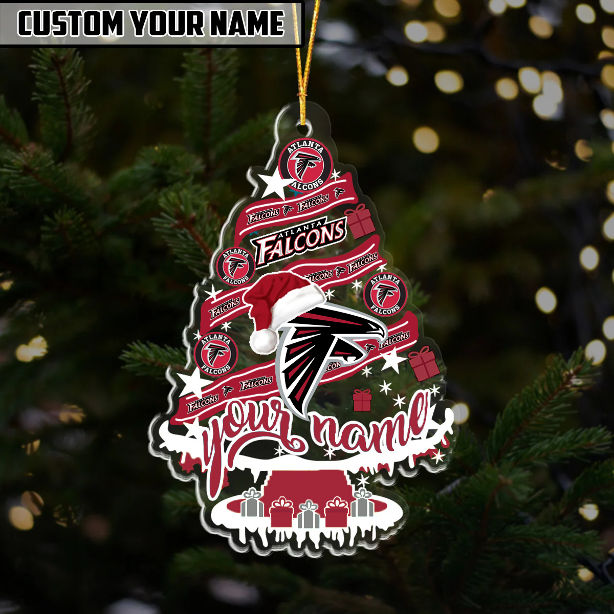 LIMITED EDITION - NEW CUSTOMIZED NFL18 ATF ATLANTA FALCONS ORNAMENT