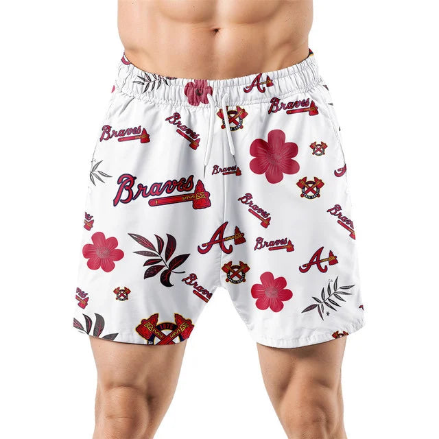 LIMITED EDITION - NEW CUSTOMIZED MLB09 ABS ATLANTA BRAVES UNISEX HAWAIIAN SHIRT & SHORTS SET