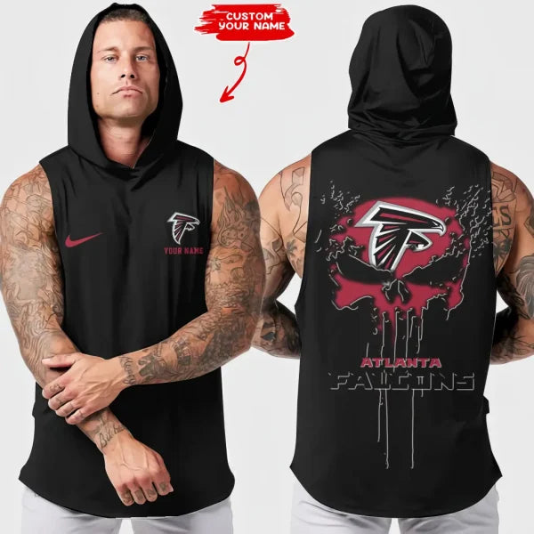 LIMITED EDITION - NEW CUSTOMIZED NFL18 ATF ATLANTA FALCONS HOODED TANK TOP