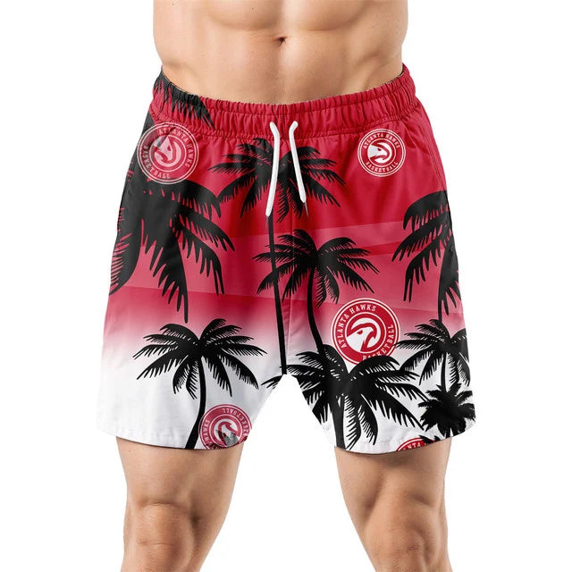 LIMITED EDITION - NEW CUSTOMIZED NBA17 AHA ATLANTA HAWKS UNISEX HAWAIIAN SHIRT & SHORTS SET
