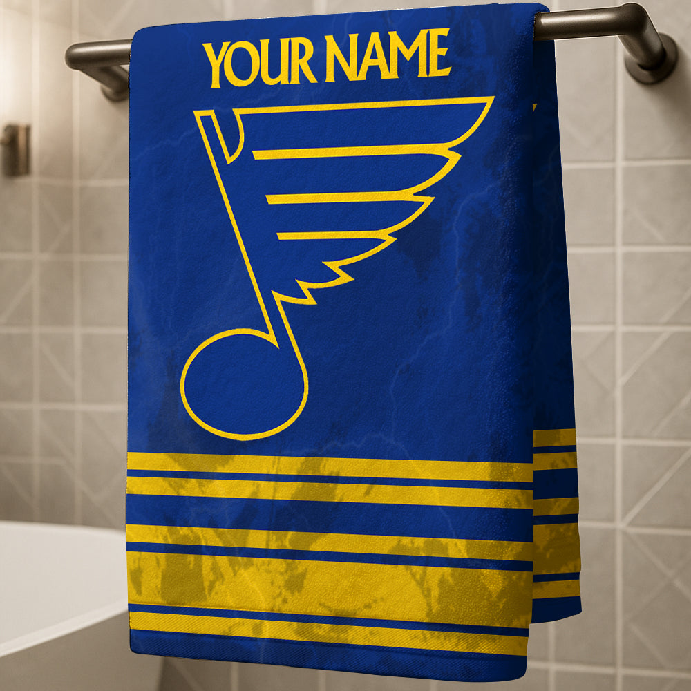 LIMITED EDITION - NEW CUSTOMIZED NHL14 SLB ST. LOUIS BLUES BEACH & BATH TOWEL