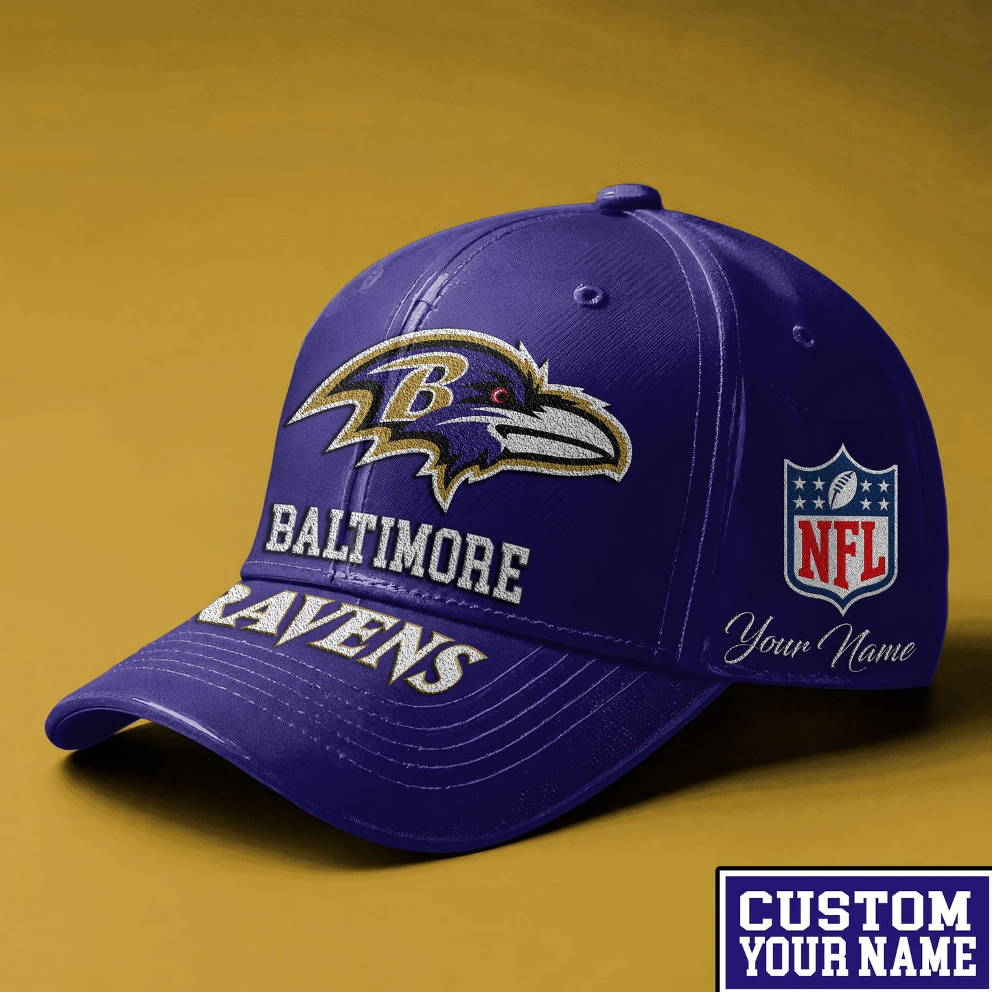 LIMITED EDITION - NEW CUSTOMIZED NFL28 BTR BALTIMORE RAVENS CLASSIC CAP