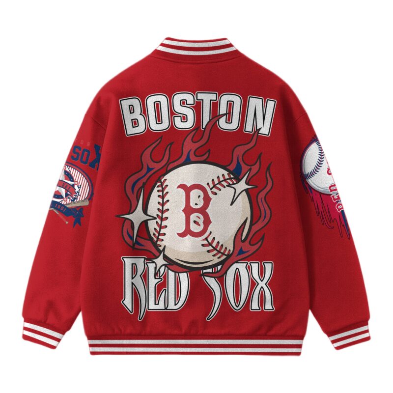 LIMITED EDITION - NEW CUSTOMIZED MLB03 BR SOX SATIN VARSITY & BASEBALL JACKET