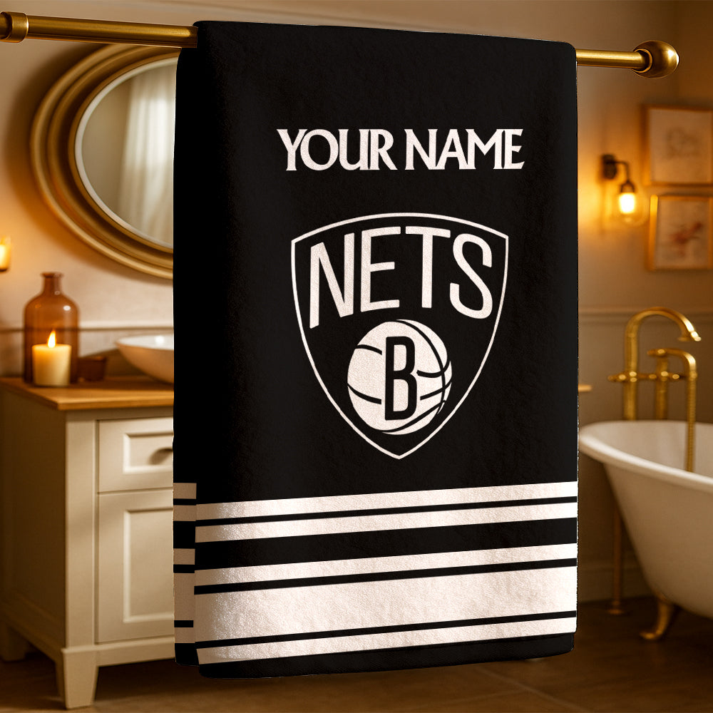 The Nets NBA Personalized Beach & Bath Towel