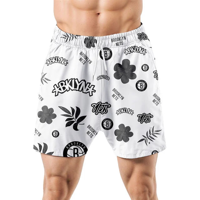 LIMITED EDITION - NEW CUSTOMIZED NBA25 BNE BROOKLYN NETS UNISEX HAWAIIAN SHIRT & SHORTS SET