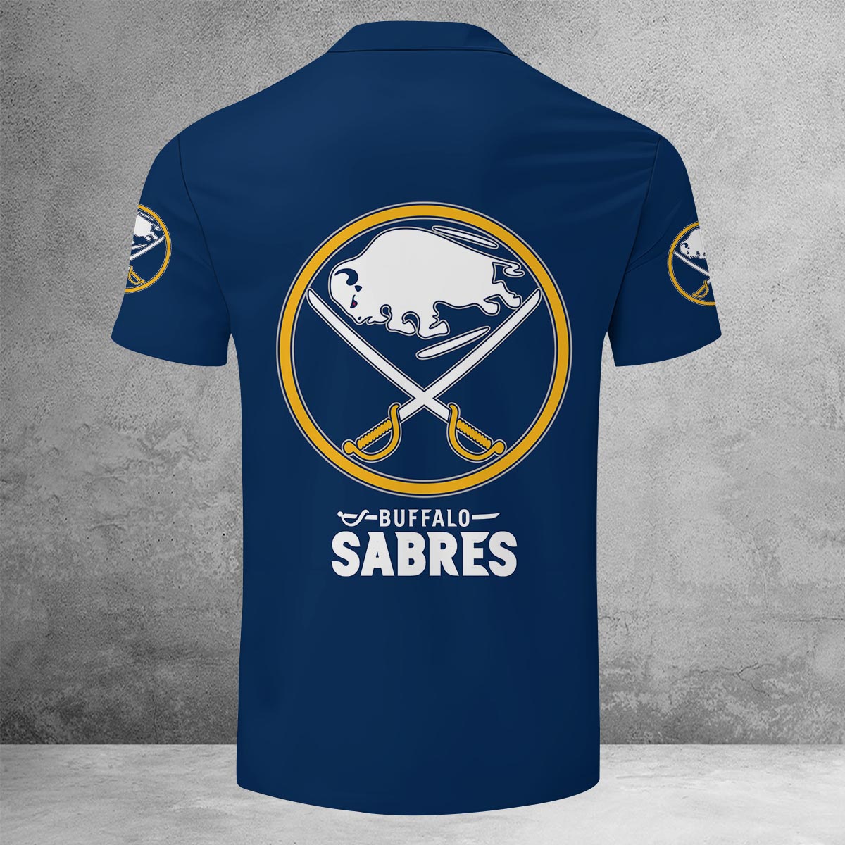 LIMITED EDITION - NEW CUSTOMIZED NHL28 BFS BUFFALO SABRES ZIP POLO SHIRT
