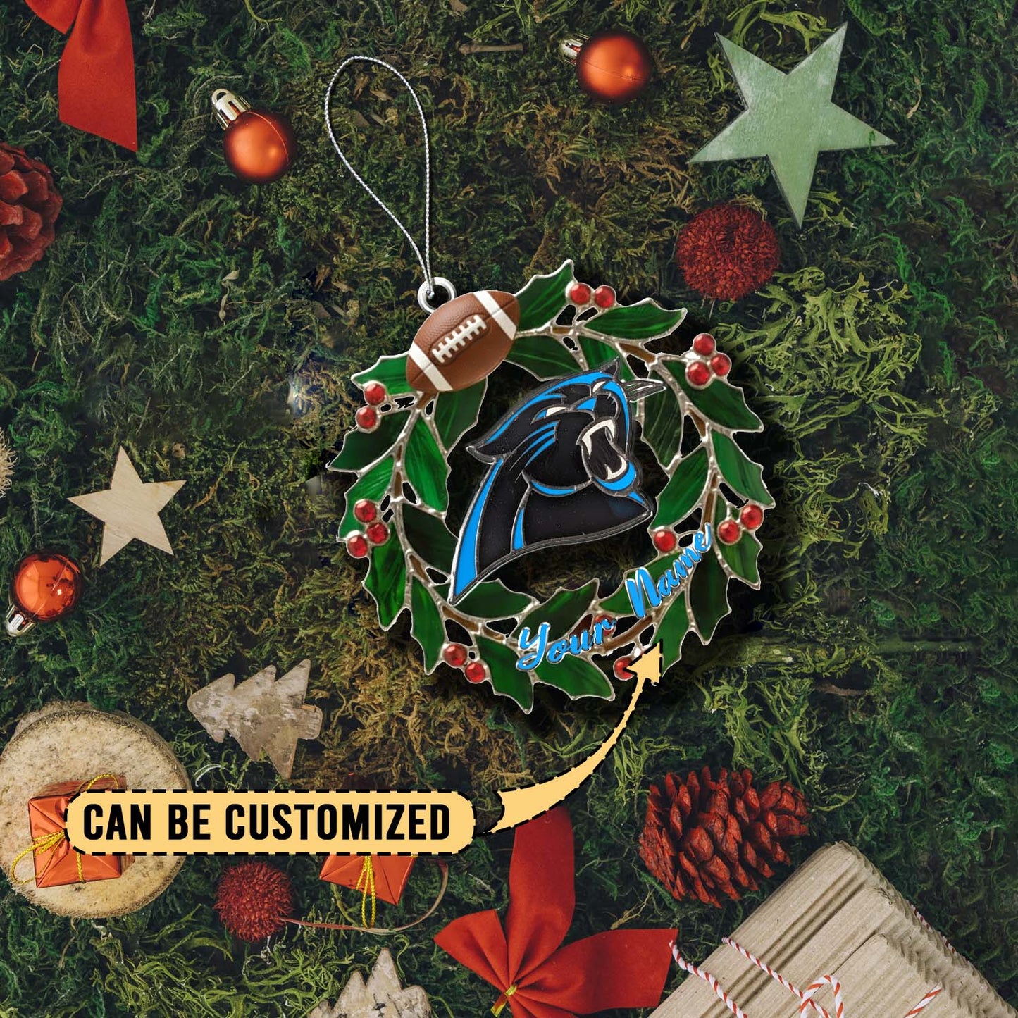 LIMITED EDITION - NEW CUSTOMIZED NFL23 CLP CAROLINA PANTHERS ACRYLIC ORNAMENT