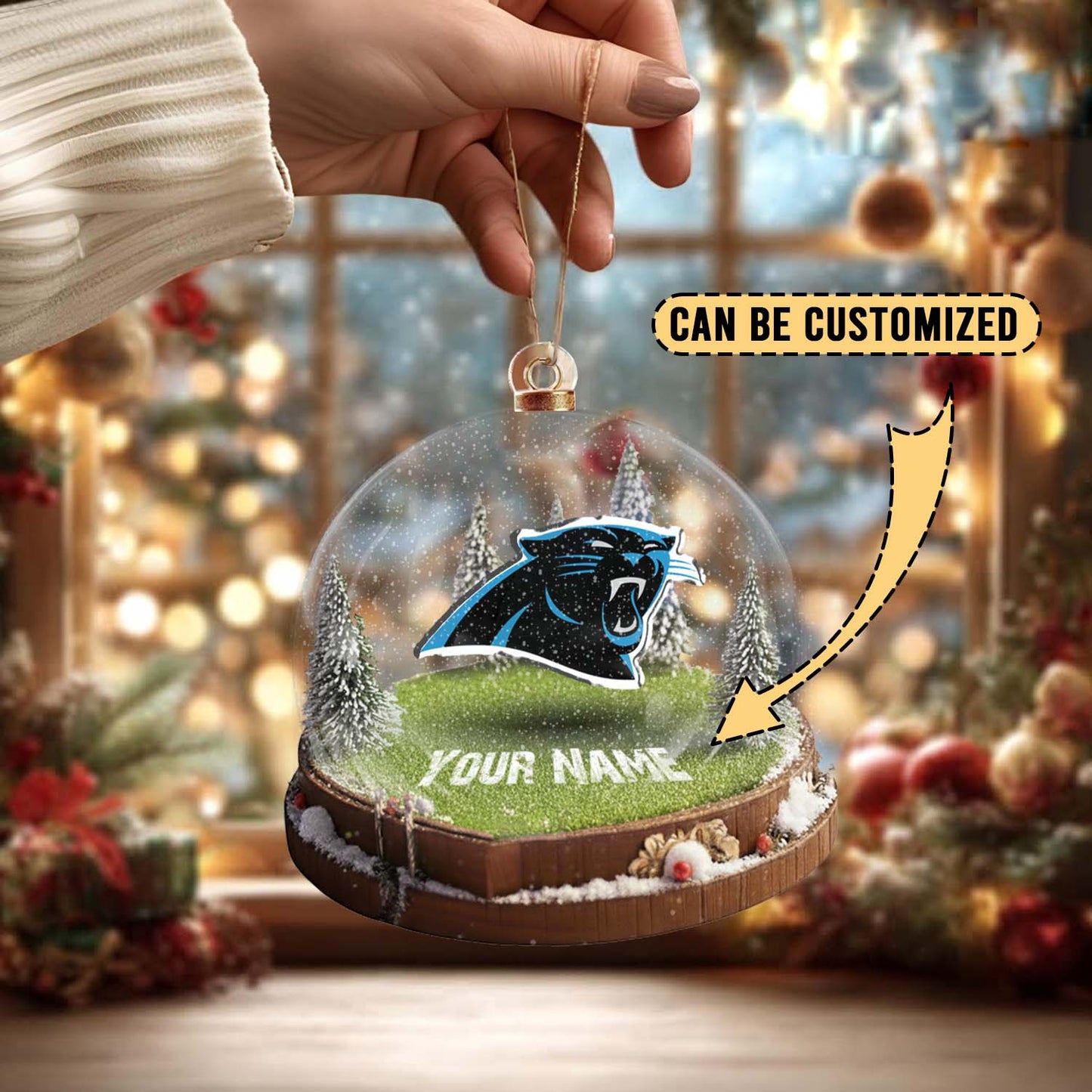 LIMITED EDITION - NEW CUSTOMIZED NFL23 CLP CAROLINA PANTHERS ACRYLIC ORNAMENT
