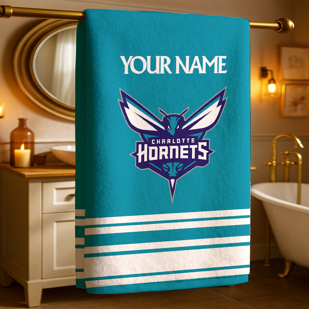 The Hornets NBA Personalized Beach & Bath Towel