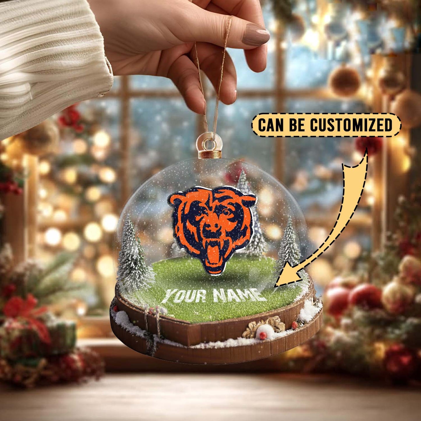LIMITED EDITION - NEW CUSTOMIZED NFL26 CCB CHICAGO BEARS ACRYLIC ORNAMENT