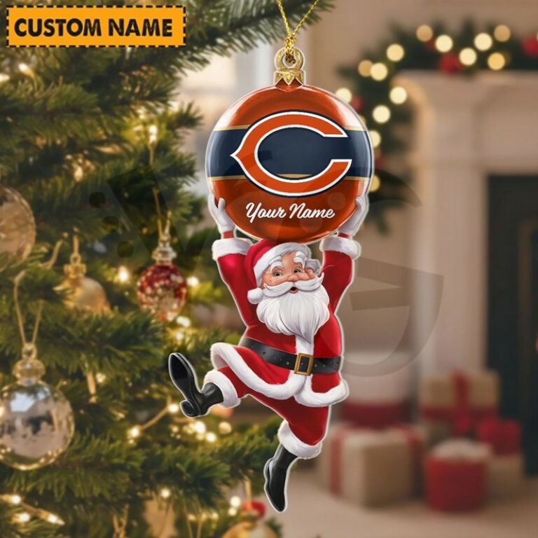 LIMITED EDITION - NEW CUSTOMIZED NFL26 CCB CHICAGO BEARS CHRISTMAS ACRYLIC ORNAMENT