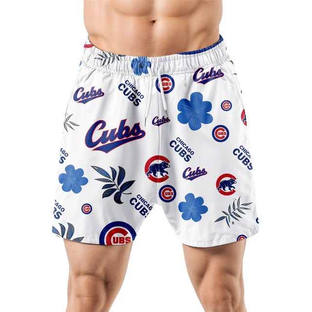 LIMITED EDITION - NEW CUSTOMIZED MLB04 CCS CHICAGO CUBS UNISEX HAWAIIAN SHIRT & SHORTS SET