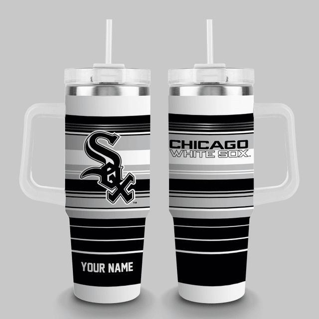 LIMITED EDITION - NEW CUSTOMIZED MLB26 CW SOX TUMBLER CUP