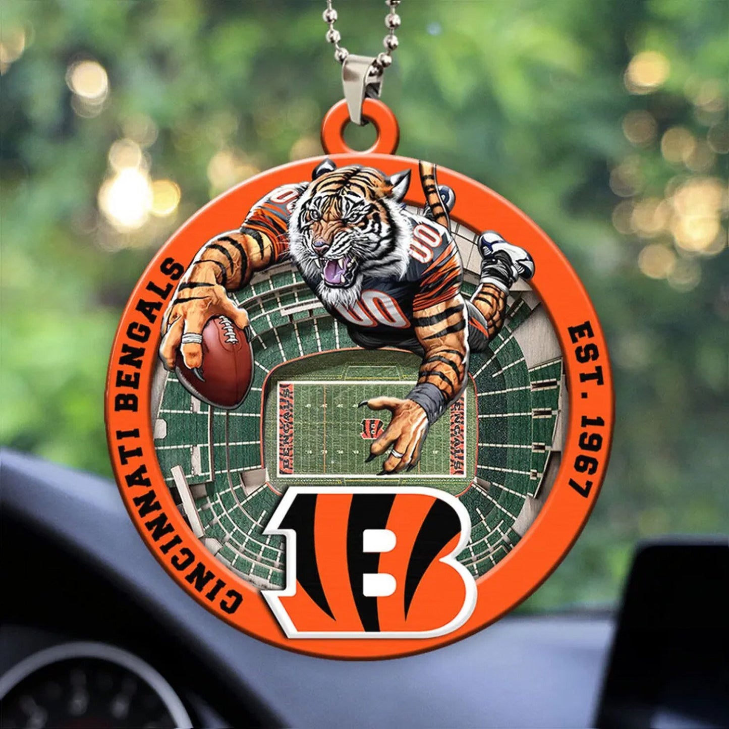 LIMITED EDITION - NEW CUSTOMIZED NFL16 CCB CINCINNATI BENGALS ORNAMENT