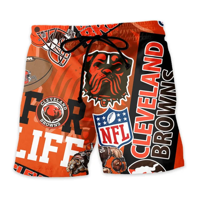 LIMITED EDITION - NEW CUSTOMIZED NFL29 CLB CLEVELAND BROWNS UNISEX HAWAIIAN SHIRT & SHORTS SET