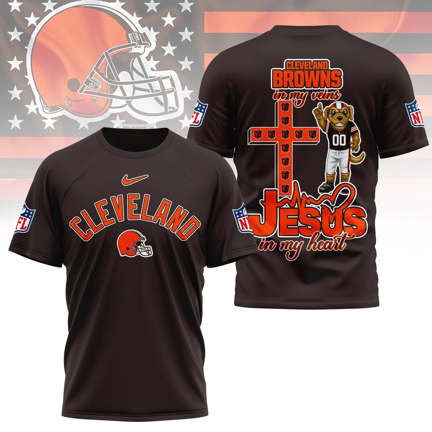 LIMITED EDITION - NEW CUSTOMIZED NFL29 CLB CLEVELAND BROWNS T-SHIRT | MULTIPLE COLORS AVAILABLE