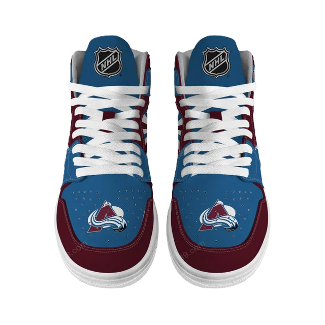 LIMITED EDITION - NEW CUSTOMIZED NHL05 CL AVALANCHE AIR JORDAN SNEAKERS