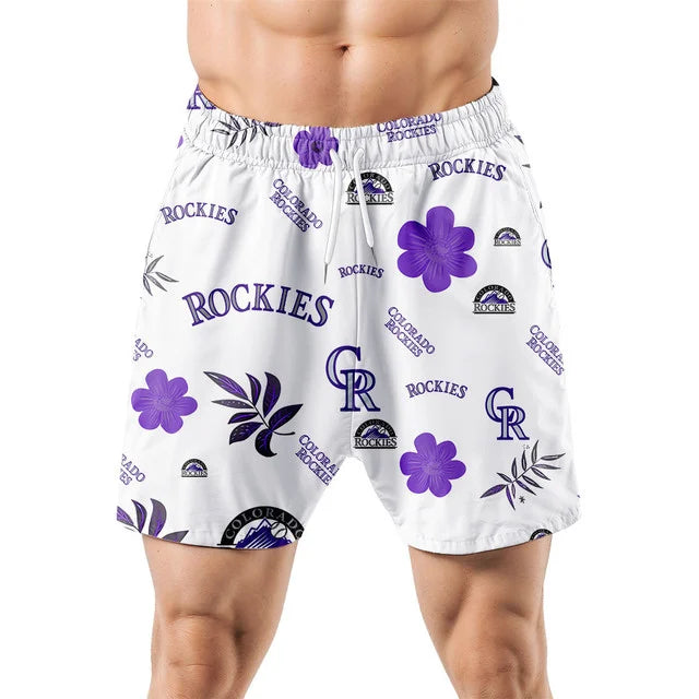 LIMITED EDITION - NEW CUSTOMIZED MLB30 COR COLORADO ROCKIES UNISEX HAWAIIAN SHIRT & SHORTS SET