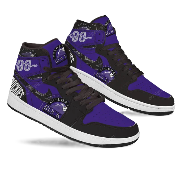 LIMITED EDITION - NEW CUSTOMIZED MLB30 CL ROCKIES AIR JORDAN SNEAKERS