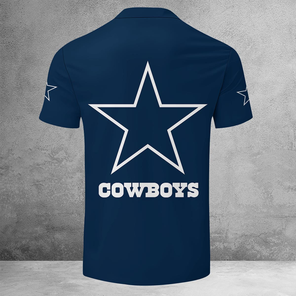 LIMITED EDITION - NEW CUSTOMIZED NFL21 DCB DALLAS COWBOYS ZIP POLO SHIRT