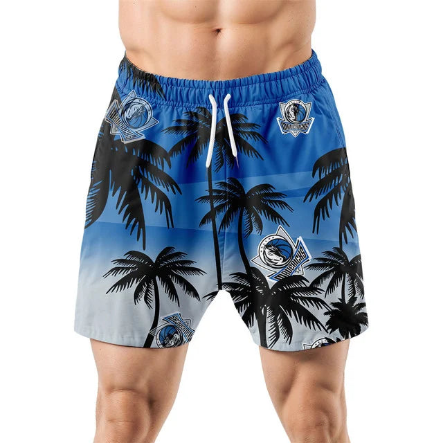 LIMITED EDITION - NEW CUSTOMIZED NBA18 DMA DALLAS MAVERICKS UNISEX HAWAIIAN SHIRT & SHORTS SET