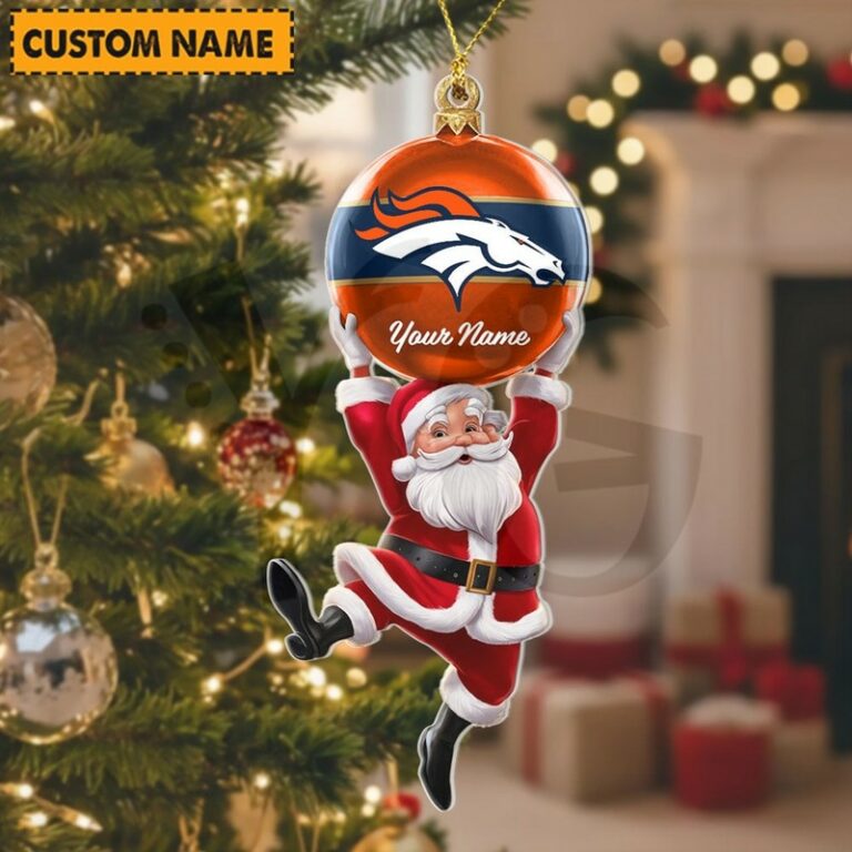 LIMITED EDITION - NEW CUSTOMIZED NFL13 DVB DENVER BRONCOS CHRISTMAS ACRYLIC ORNAMENT