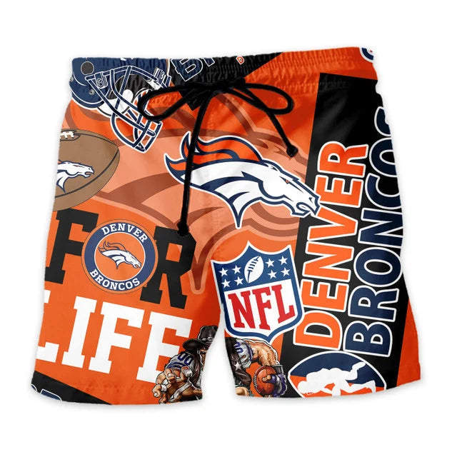 LIMITED EDITION - NEW CUSTOMIZED NFL13 DVB DENVER BRONCOS UNISEX HAWAIIAN SHIRT & SHORTS SET