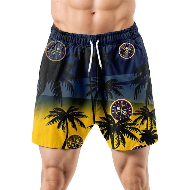 LIMITED EDITION - NEW CUSTOMIZED NBA08 DNU DENVER NUGGETS UNISEX HAWAIIAN SHIRT & SHORTS SET