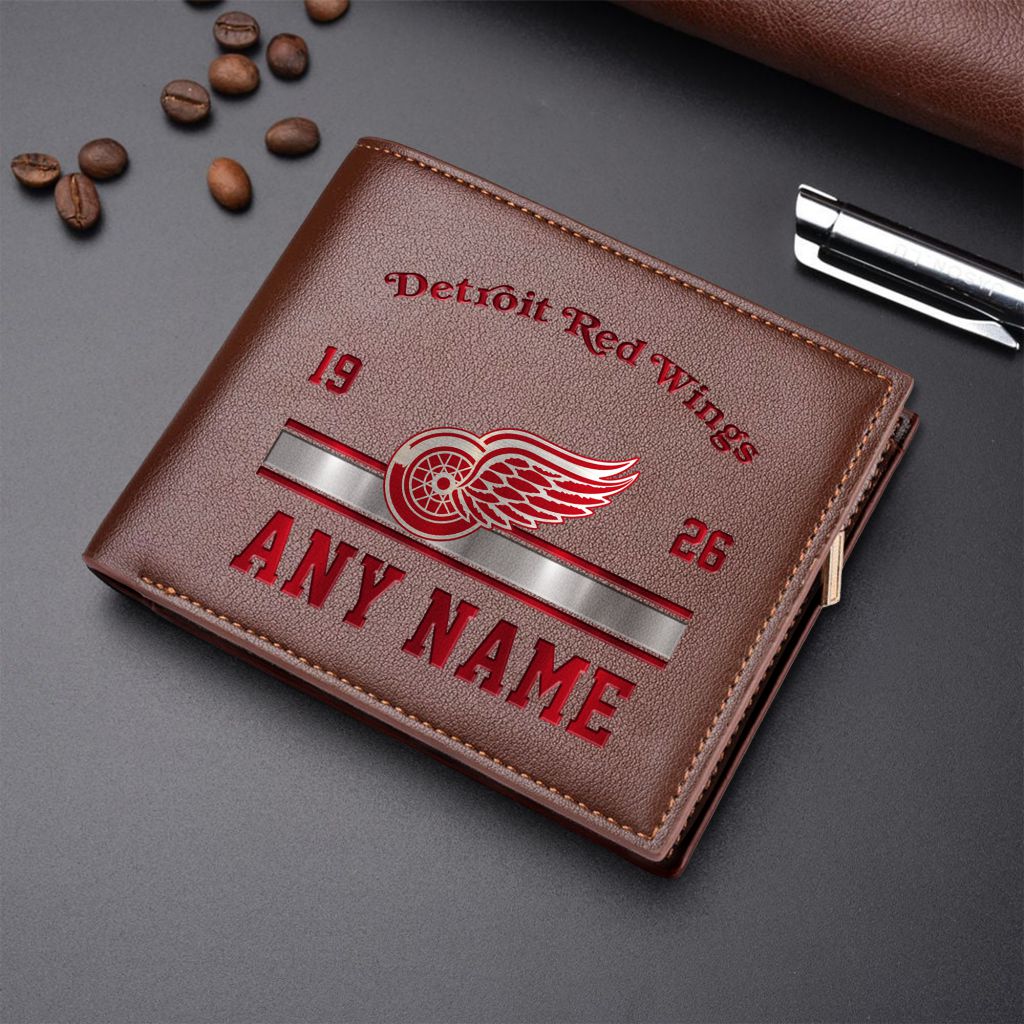 LIMITED EDITION - NEW CUSTOMIZED NHL22 DRW DETROIT RED WINGS LEATHER WALLET