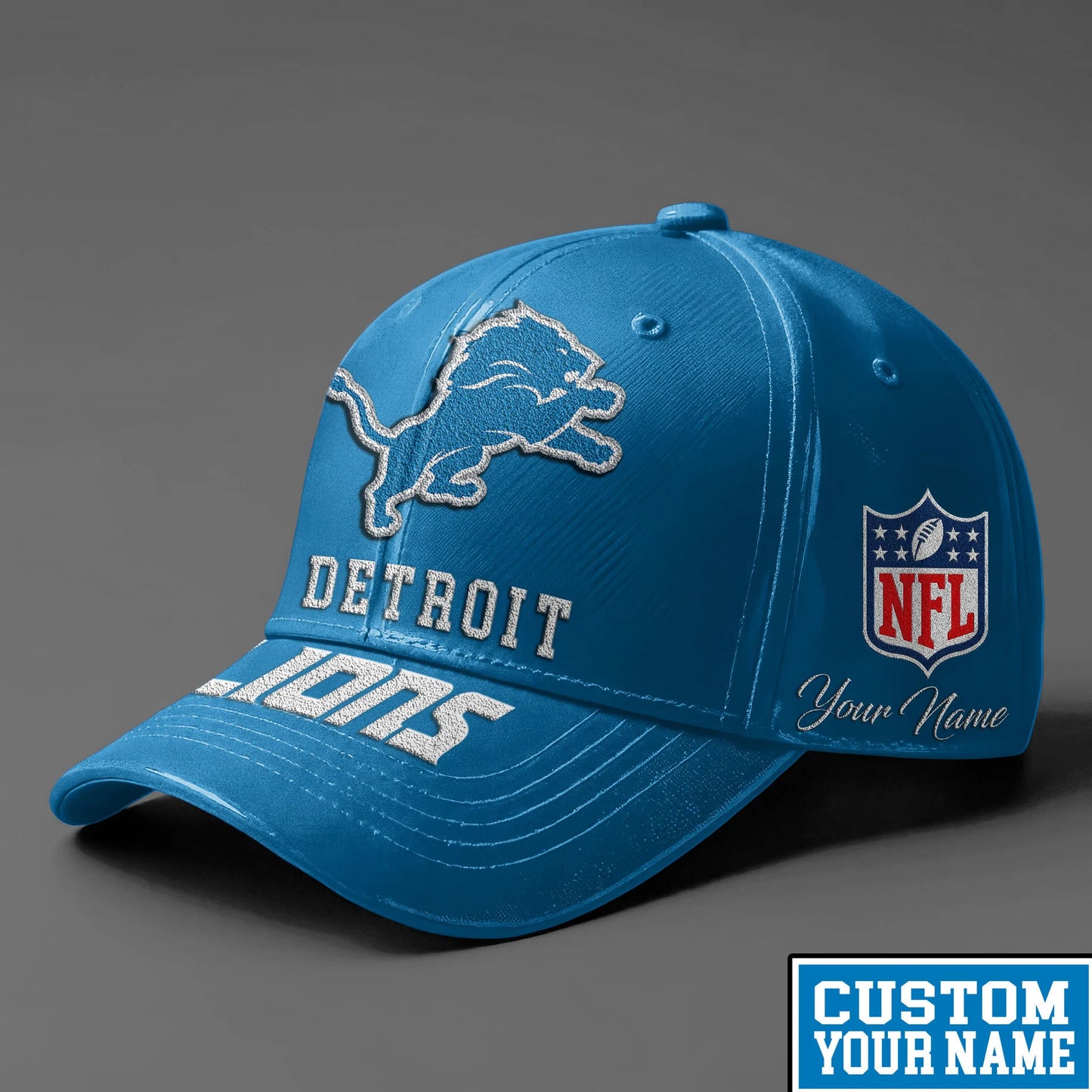 LIMITED EDITION - NEW CUSTOMIZED NFL04 DTL DETROIT LIONS CLASSIC CAP