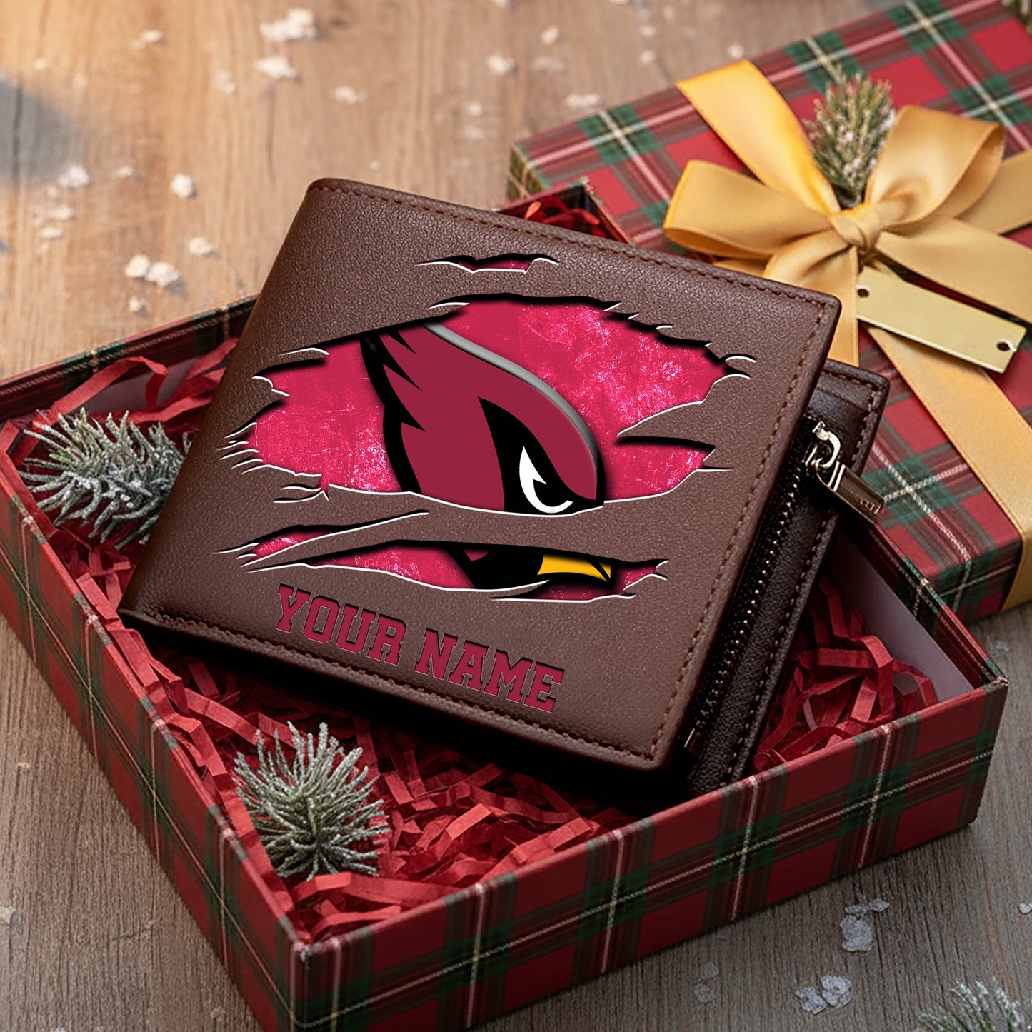 LIMITED EDITION - NEW CUSTOMIZED NFL20 ARC ARIZONA CARDINALS LEATHER WALLET