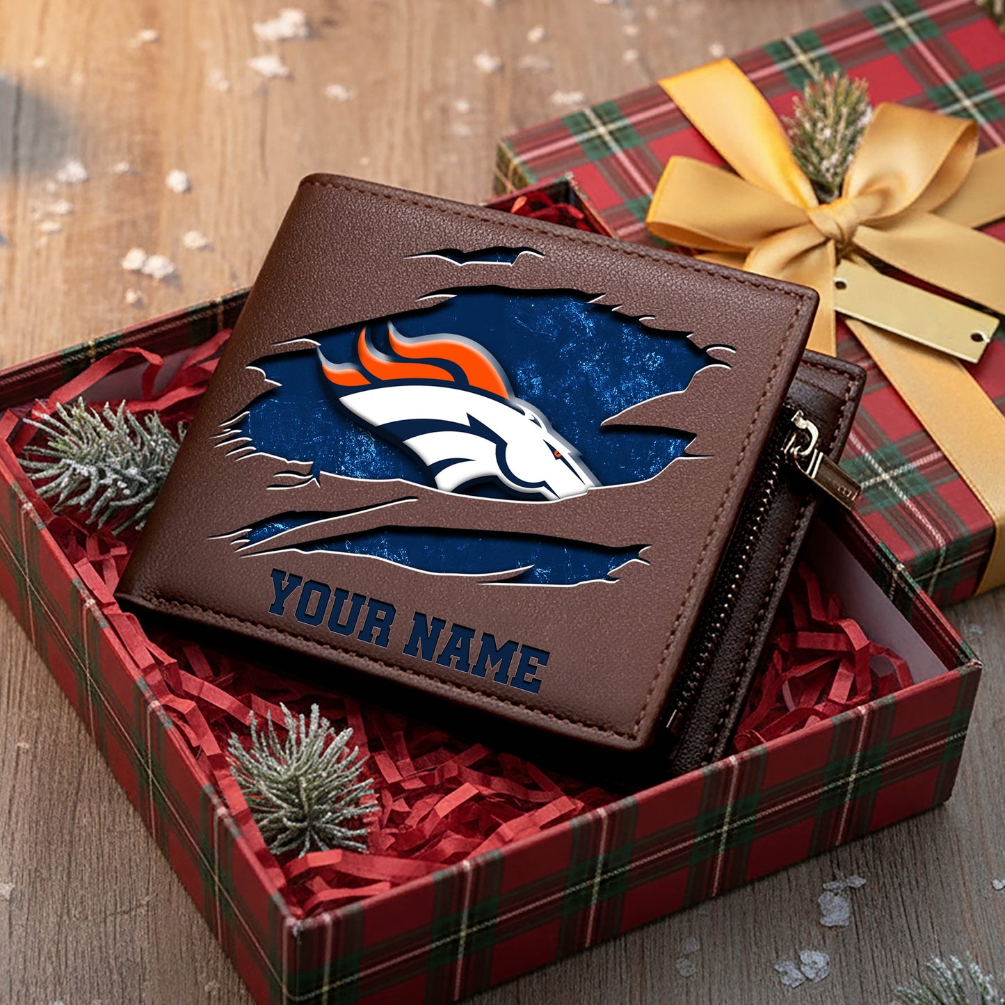 LIMITED EDITION - NEW CUSTOMIZED NFL13 DVB DENVER BRONCOS LEATHER WALLET