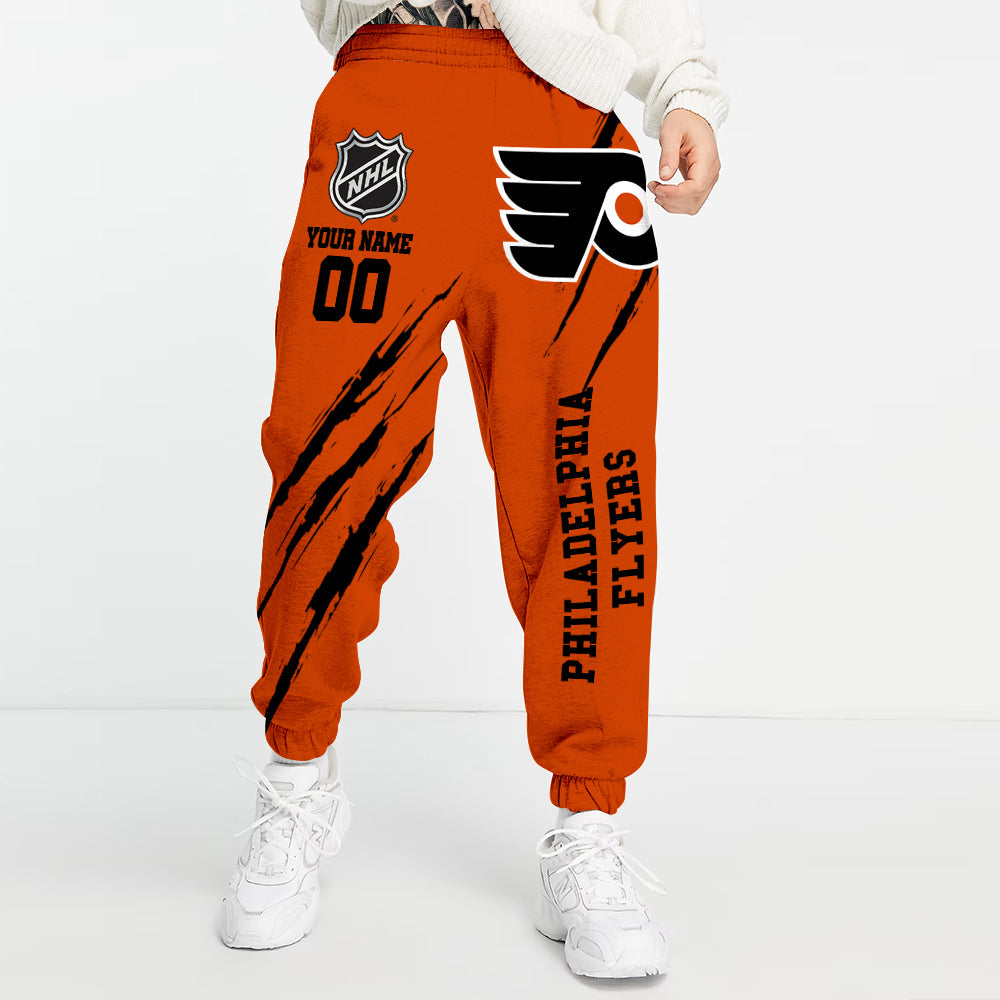 LIMITED EDITION - NEW CUSTOMIZED NHL27 PPF PHILADELPHIA FLYERS UNISEX LONG PANTS