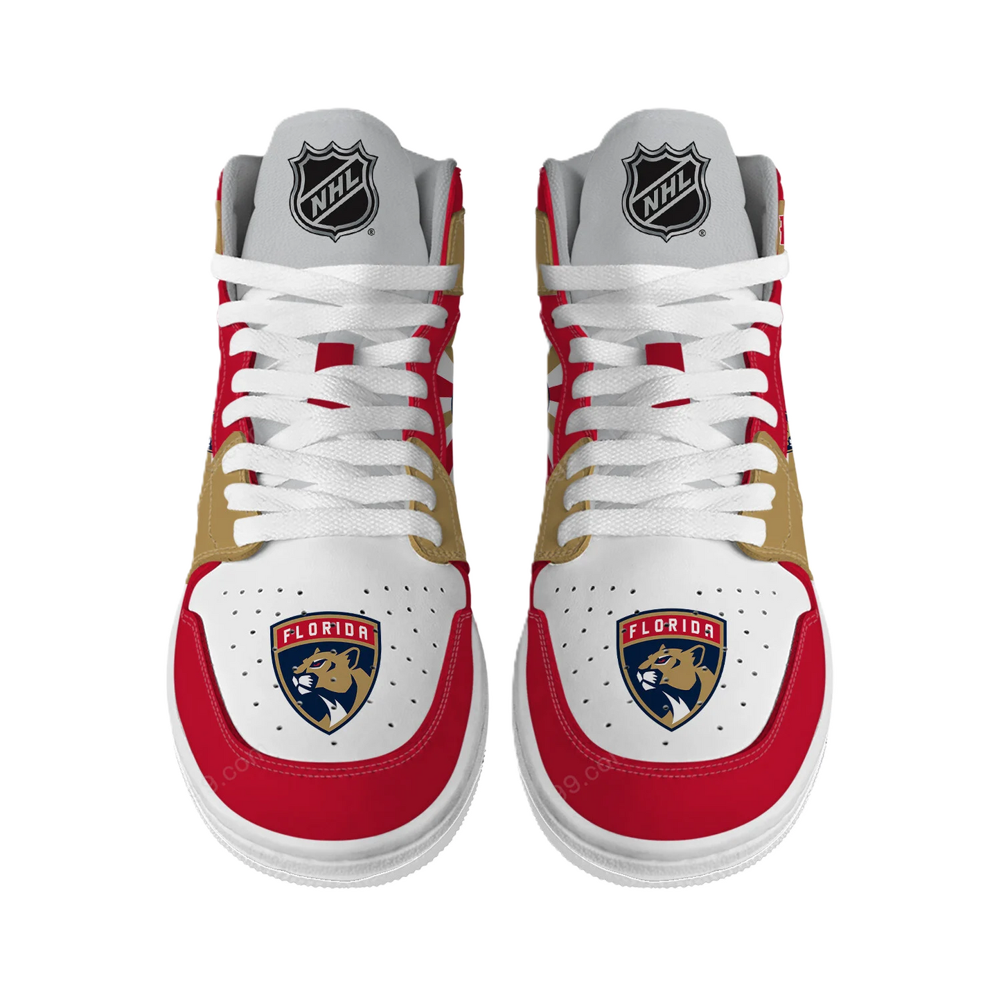 LIMITED EDITION - NEW CUSTOMIZED NHL01 FL PANTHERS AIR JORDAN SNEAKERS