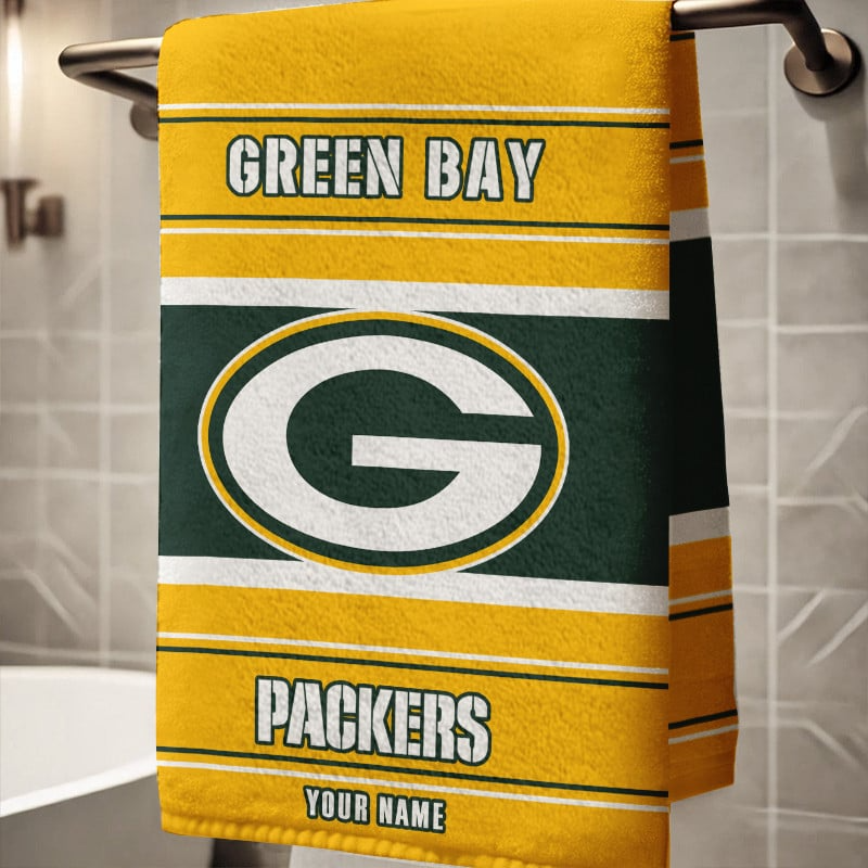 LIMITED EDITION - NEW CUSTOMIZED NFL08 GBP GREEN BAY PACKERS BEACH & BATH TOWEL (KIDS & ADULTS)