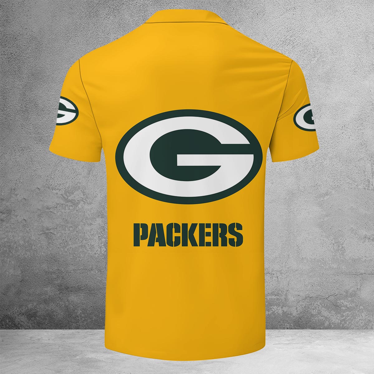 LIMITED EDITION - NEW CUSTOMIZED NFL08 GBP GREEN BAY PACKERS ZIP POLO SHIRT