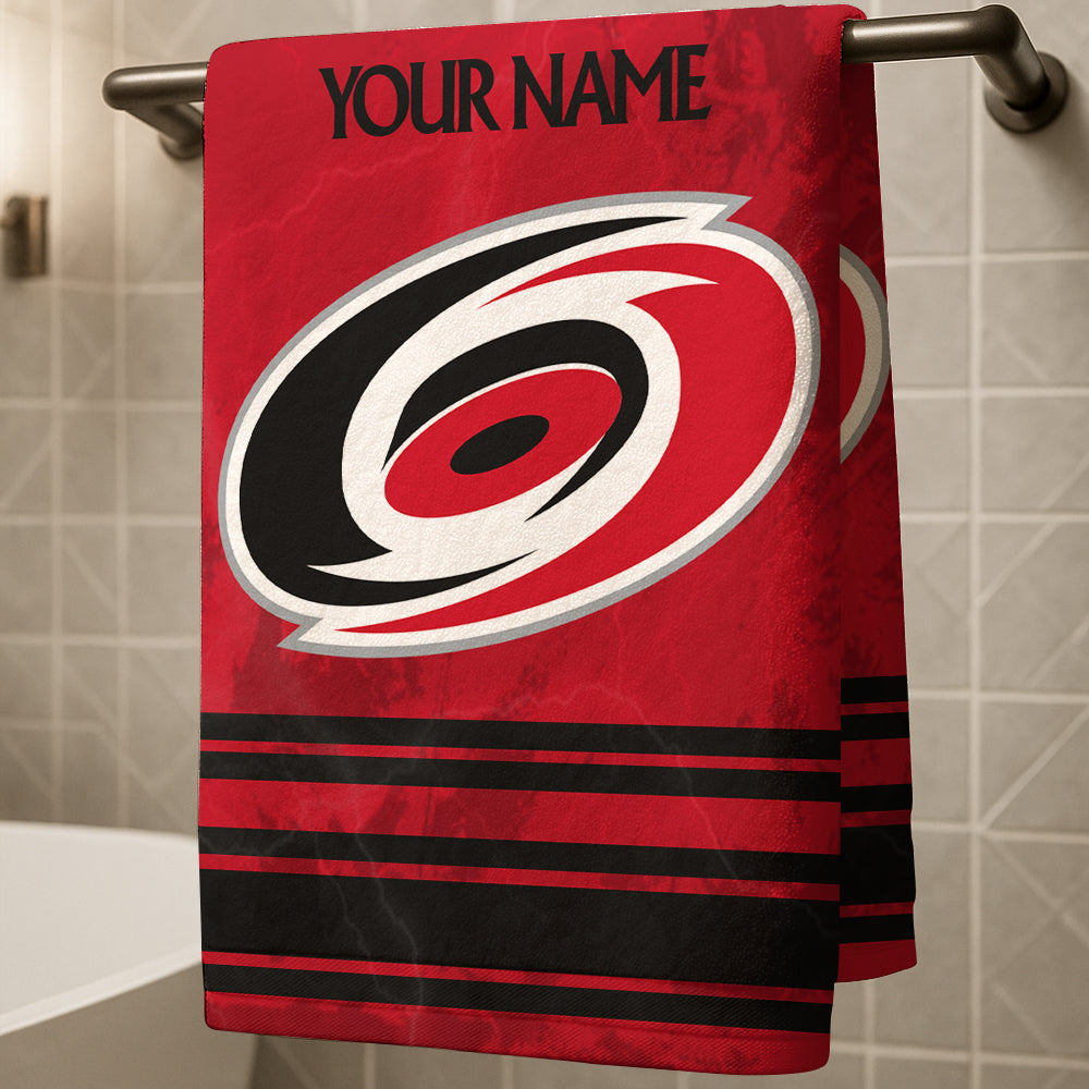 LIMITED EDITION - NEW CUSTOMIZED NHL07 CLH CAROLINA HURRICANES BEACH & BATH TOWEL