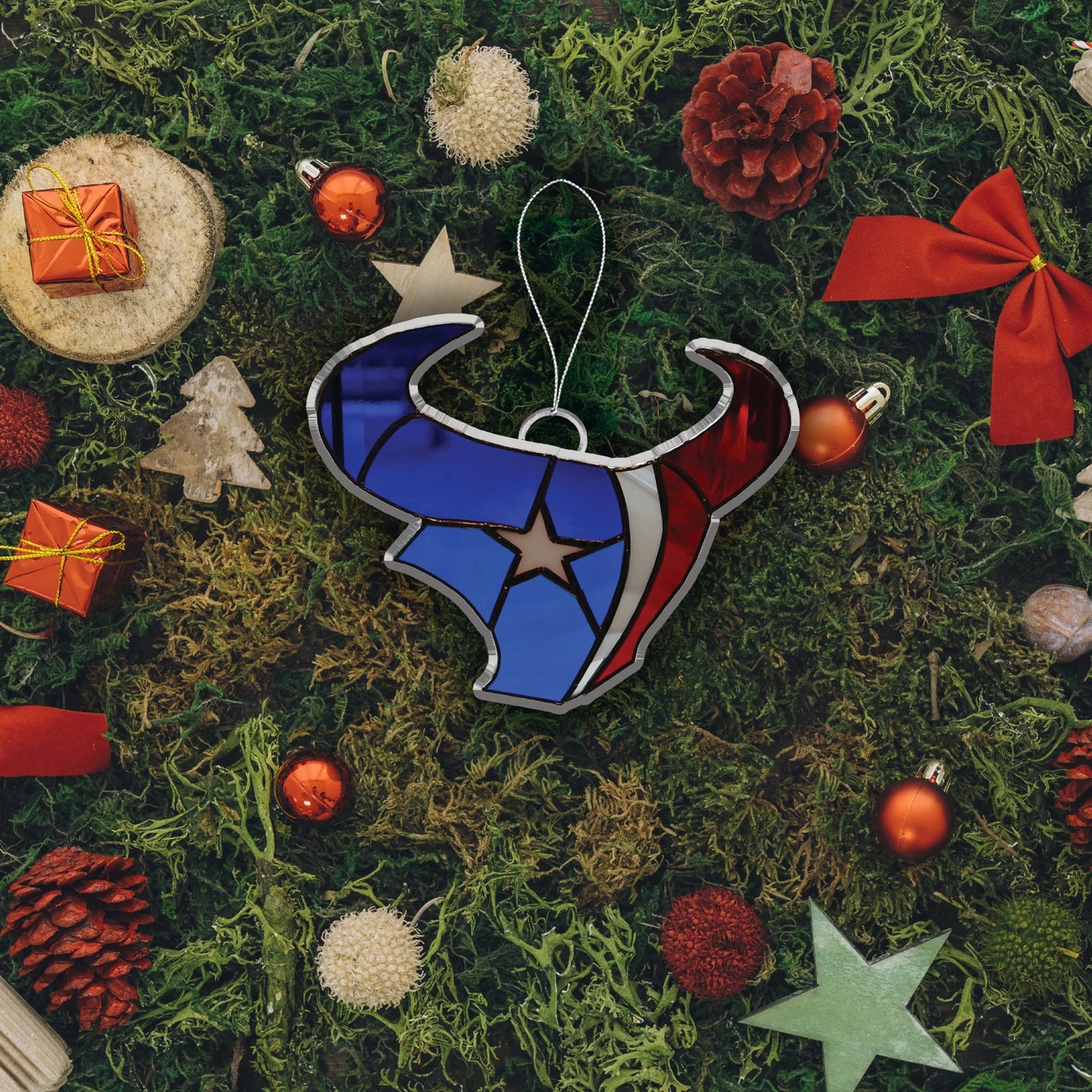 LIMITED EDITION - NEW CUSTOMIZED NFL15 HTT HOUSTON TEXANS ACRYLIC ORNAMENT