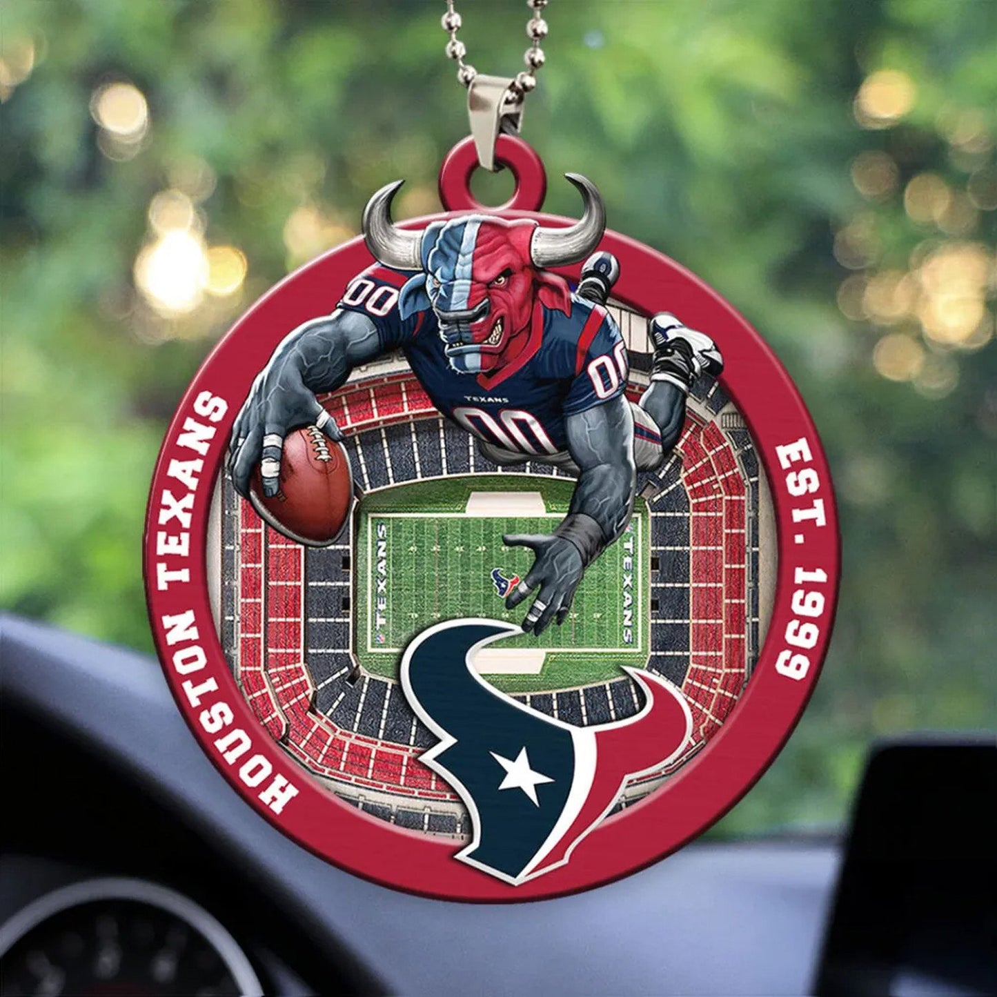 LIMITED EDITION - NEW CUSTOMIZED NFL15 HTT HOUSTON TEXANS ORNAMENT