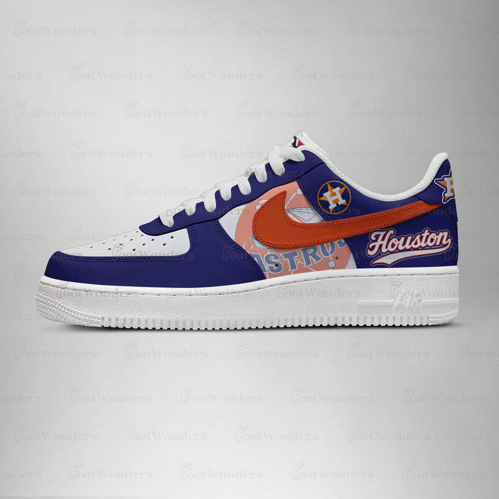 LIMITED EDITION - NEW CUSTOMIZED MLB10 HT ASTROS AF1 SHOES