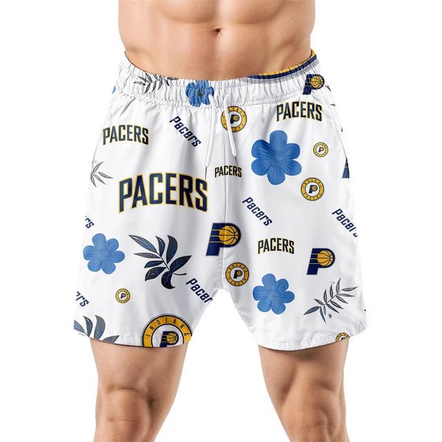 LIMITED EDITION - NEW CUSTOMIZED NBA06 IPA INDIANA PACERS UNISEX HAWAIIAN SHIRT & SHORTS SET
