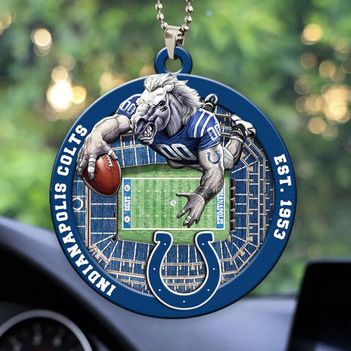 LIMITED EDITION - NEW CUSTOMIZED NFL17 IDC INDIANAPOLIS COLTS ORNAMENT