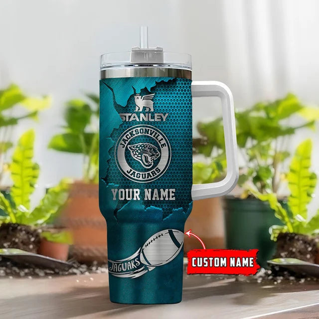 LIMITED EDITION - NEW CUSTOMIZED NFL30 JSJ JACKSONVILLE JAGUARS TUMBLER CUP