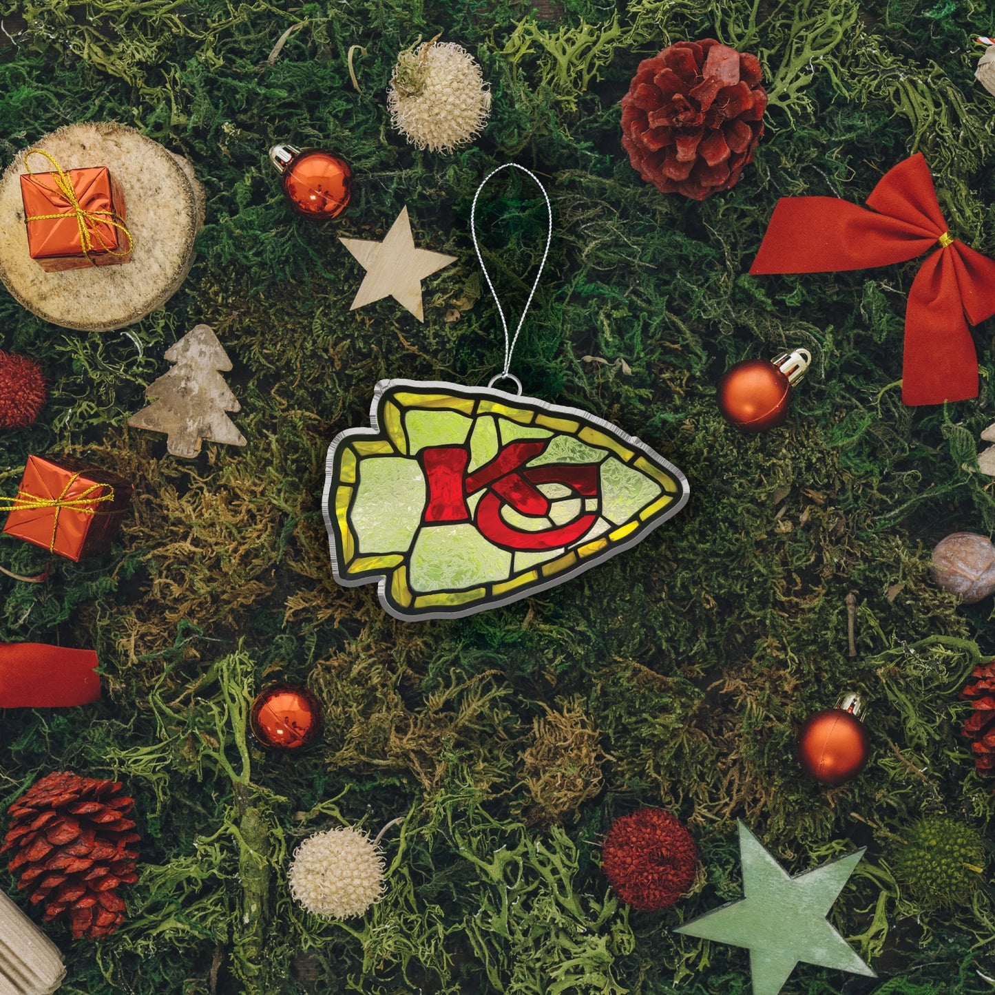 LIMITED EDITION - NEW CUSTOMIZED NFL01 KCC KANSAS CITY CHIEFS ACRYLIC ORNAMENT