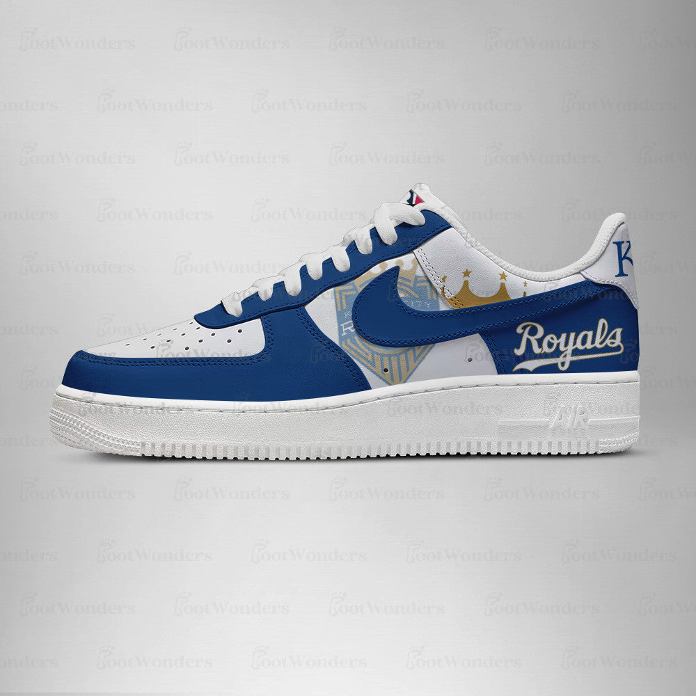 LIMITED EDITION - NEW CUSTOMIZED MLB19 KC ROYALS AF1 SHOES
