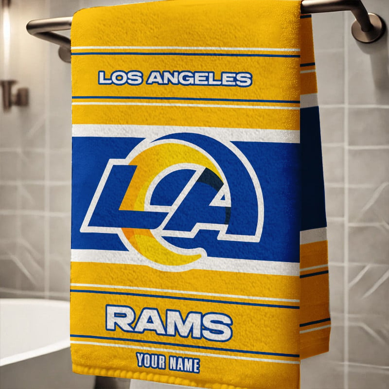 LIMITED EDITION - NEW CUSTOMIZED NFL22 LAR LOS ANGELES RAMS BEACH & BATH TOWEL (KIDS & ADULTS)